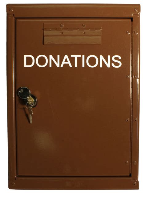 steel donation box manufacturer|metal boxes for charity.